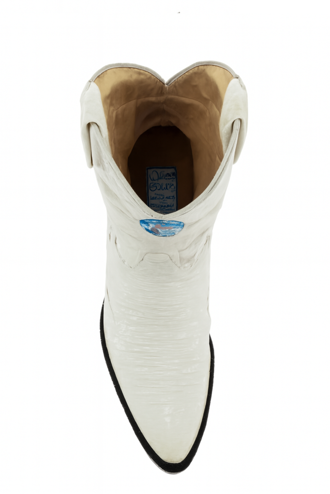 Mens White Cowboy Boot - White