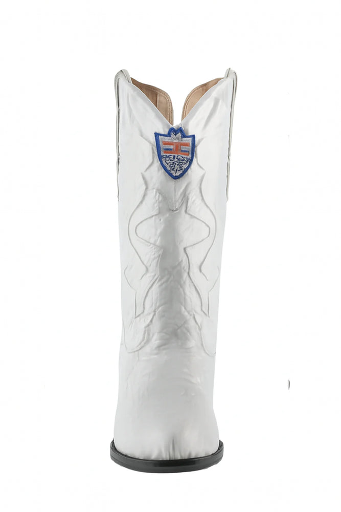 Mens White Cowboy Boot - White