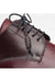 Mens Mezlan Cap-Toe Dress Lace-Up Blending Supple Textured Deerskin And Polished Calfskin With An Elegant Tassel Detail In Color Burgundy