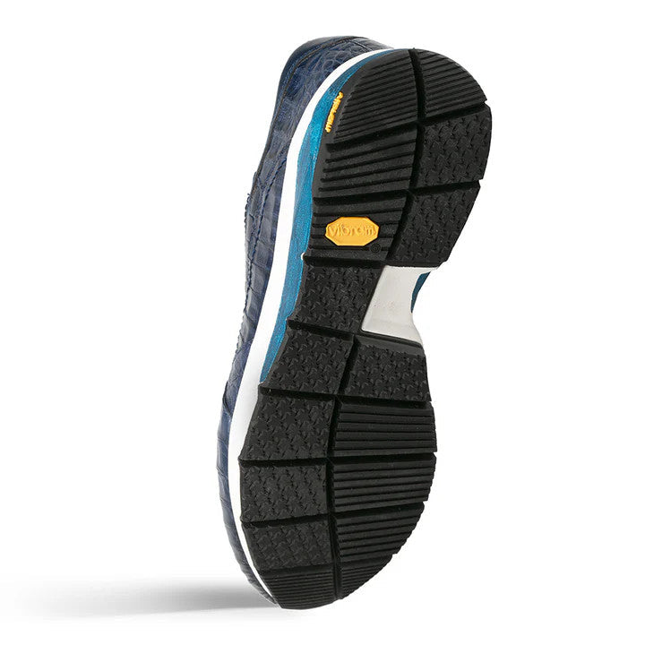 Quevedo Crocodile Sneaker Jeans/Blue By Mezlan Made In Spain Brand