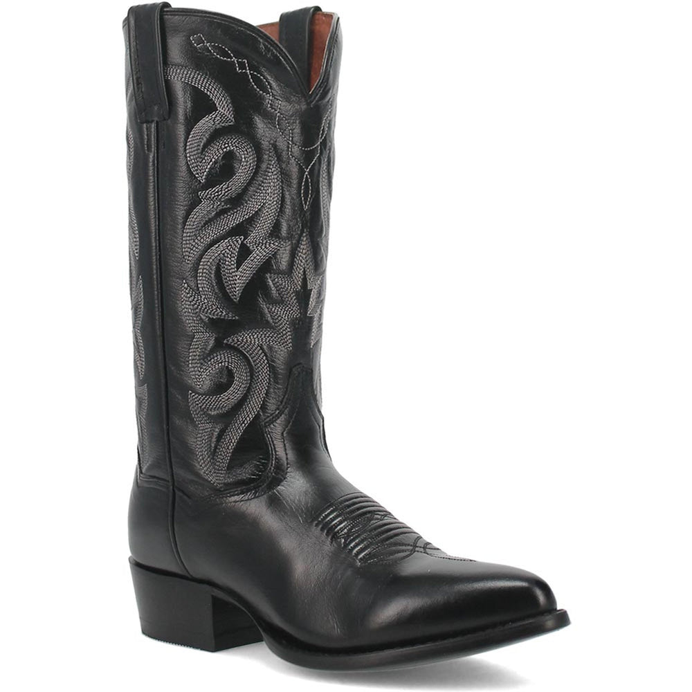 Dan Post Men’s Milwaukee 13 J Pointed Toe Black Cowboy Fine Leather Boot