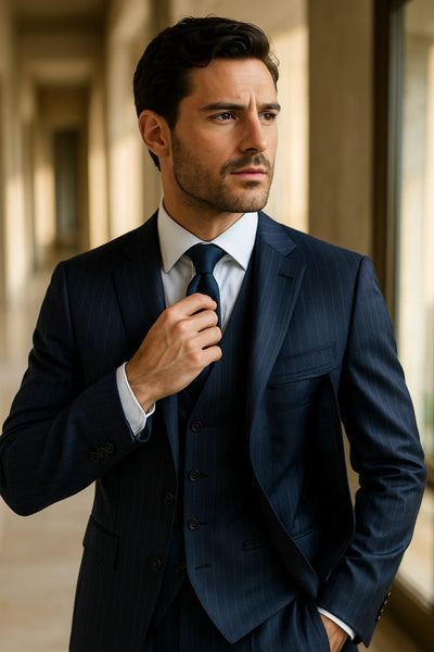 2 button notch lapel men's formal suit