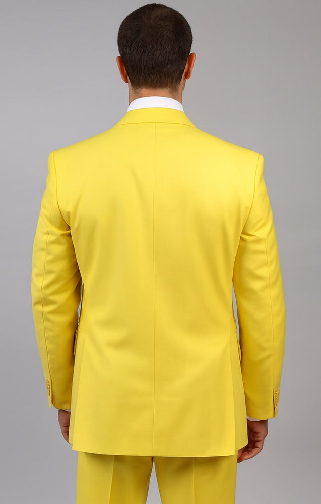 Mix and Match Suits Men's Two Button Yellow Suit Separate Any Size Jacket & Pants