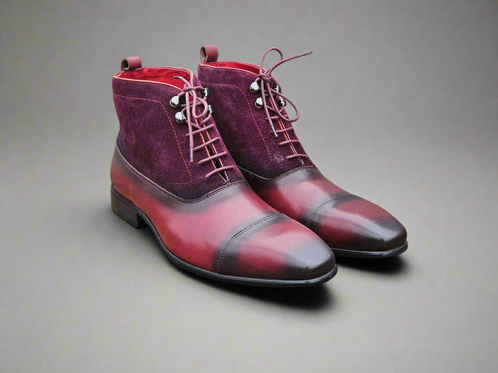 Carrucci Mixed Media Lace-up Suede Boot