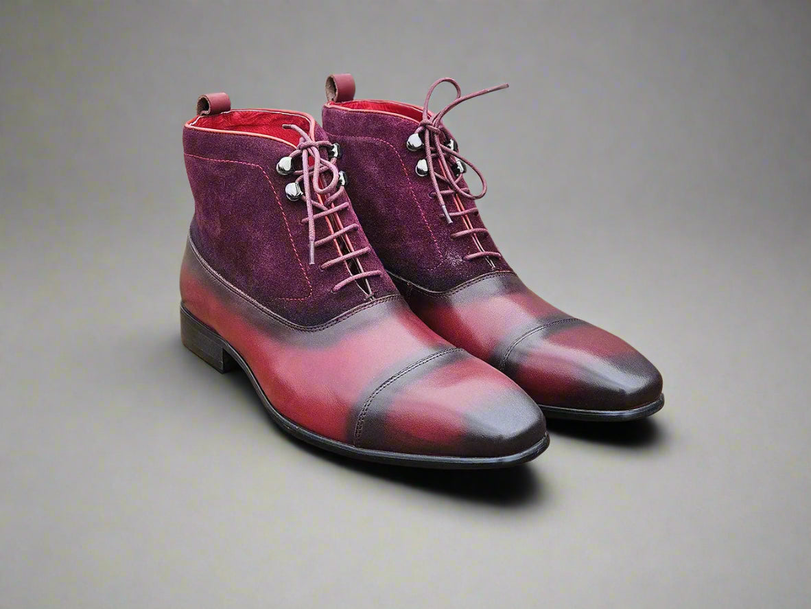 Carrucci Mixed Media Lace-up Suede Boot