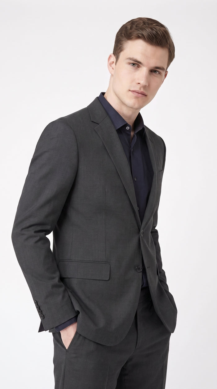 Men’s Black Short Pants Suit Set, Summer Business Sport Coat and Shorts Outfit