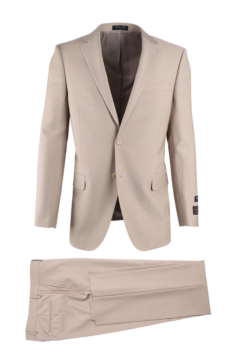 Novello Blue Birdseye, Modern Fit, Pure Wool Suit by Tiglio Luxe main image 1