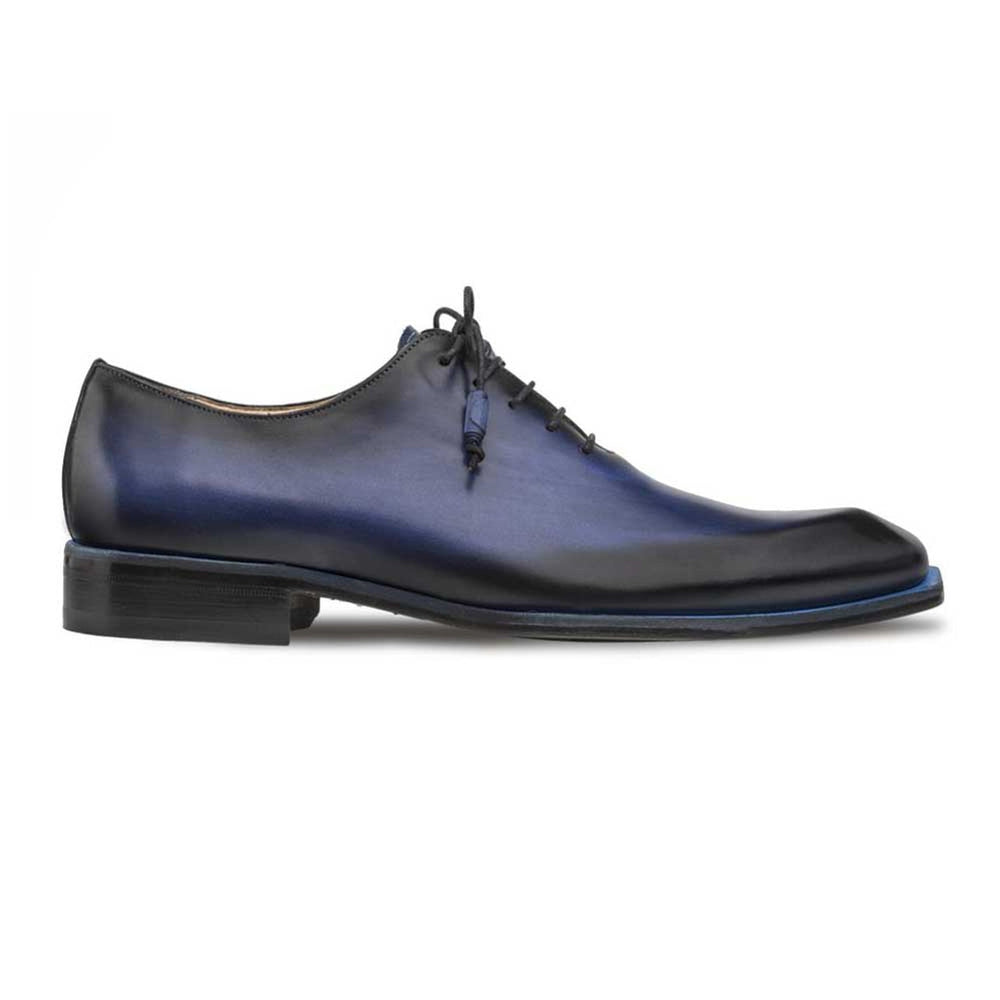 Navy Asymmetric Plain Toe Oxford By Mezlan Made In Spain Brand