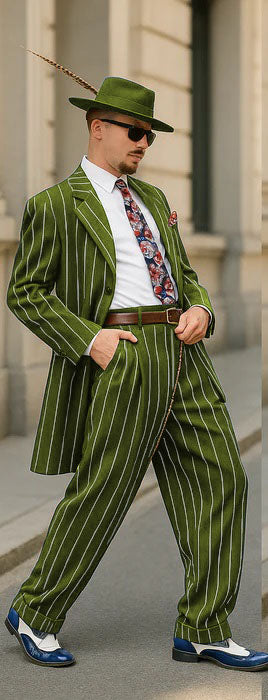 Dark Navy Blue Pinstripe Zoot Suit - Gangster Suit - 1920 Suit