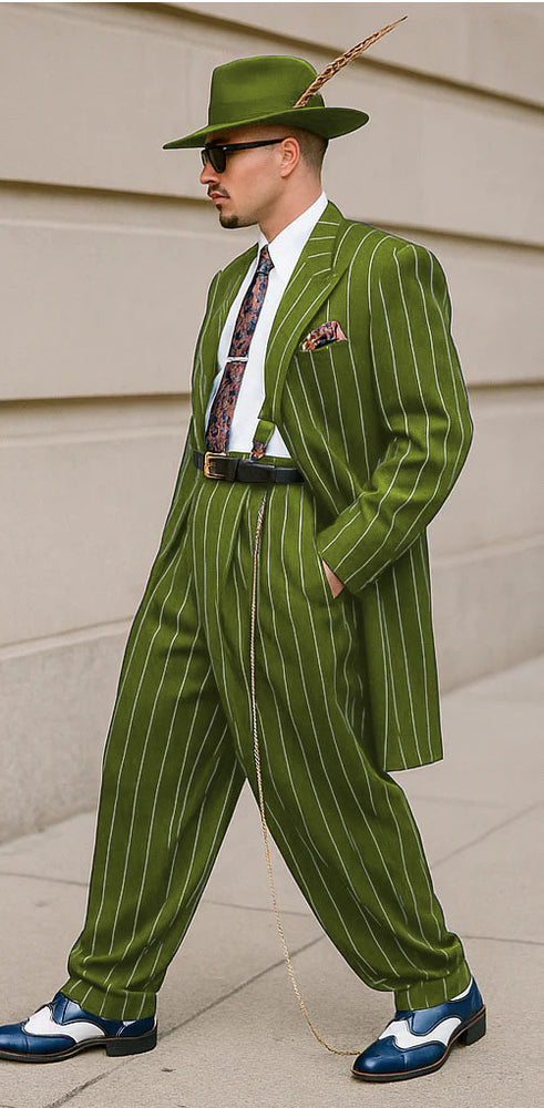 Dark Navy Blue Pinstripe Zoot Suit - Gangster Suit - 1920 Suit