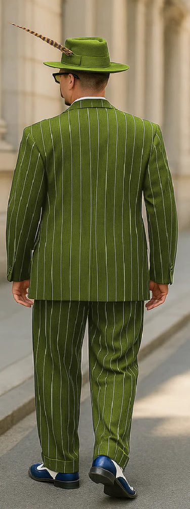 Dark Navy Blue Pinstripe Zoot Suit - Gangster Suit - 1920 Suit