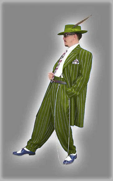 Dark Navy Blue Pinstripe Zoot Suit - Gangster Suit - 1920 Suit
