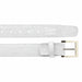 Belvedere Ostrich Leg Belt - White Luxury Shoe