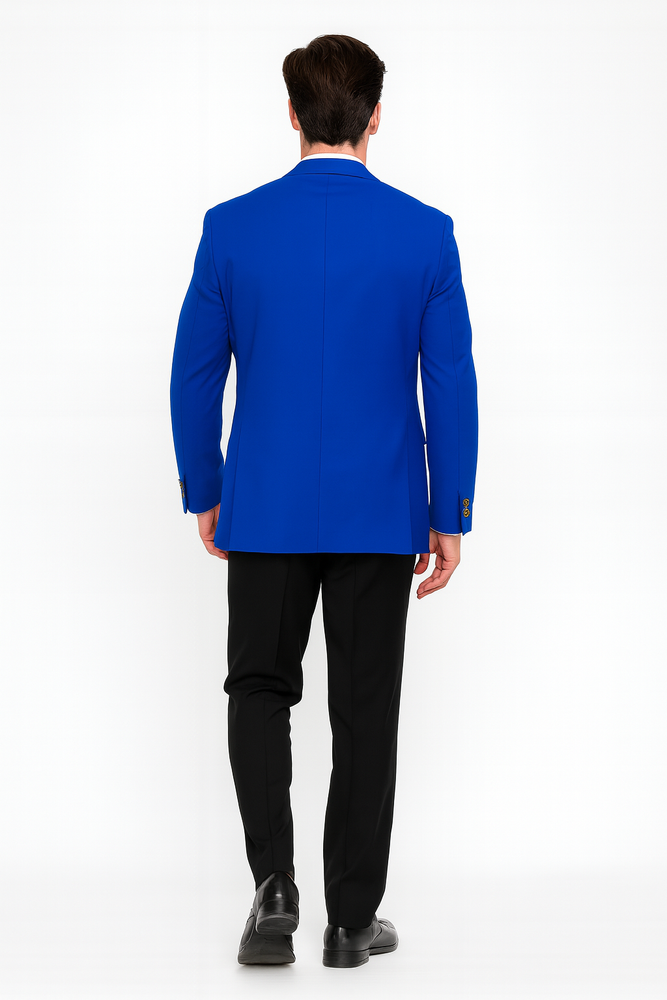 Pacelli Men's Classic Royal Blue Blazer Jacket