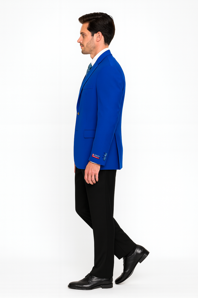 Pacelli Men's Classic Royal Blue Blazer Jacket