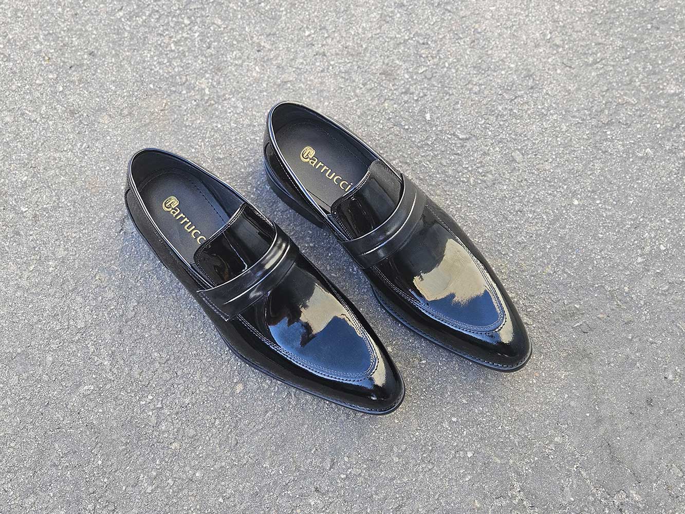 Carrucci Patent Leather Tuxedo Penny Loafer