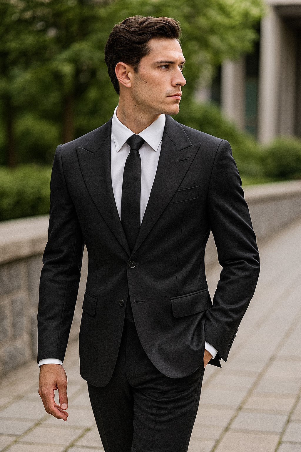 Horst Suit -  Premium Suit Peak Lapel -  Black main image 1