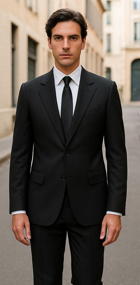 black-suit-side-pose