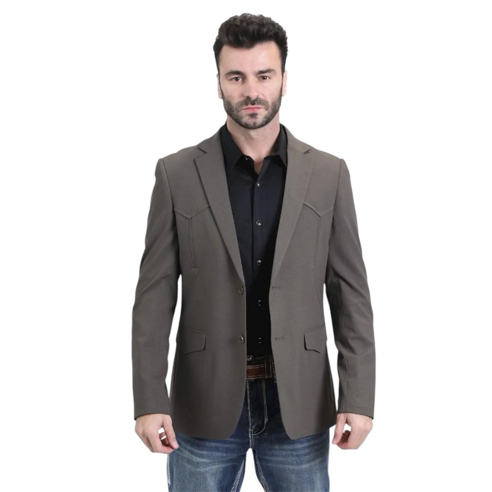 Platini Brown Faux Suede Western Sport Coat for Men – Rugged Frontier Style