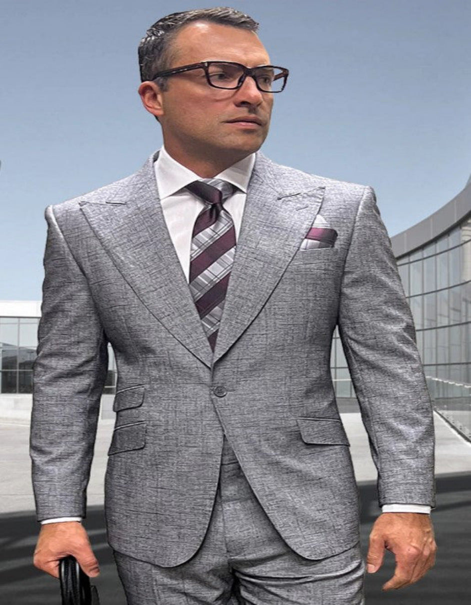 Italian Wine/Brown Italian Super 150's Wool premier quality italian fabric Design Three Buttons Style suit main image 0
