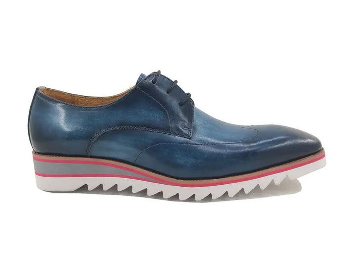 Carrucci Plain Toe Wing-tip Stitching Blucher style Oxford