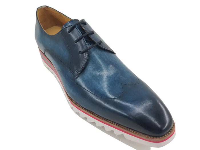 Carrucci Plain Toe Wing-tip Stitching Blucher style Oxford