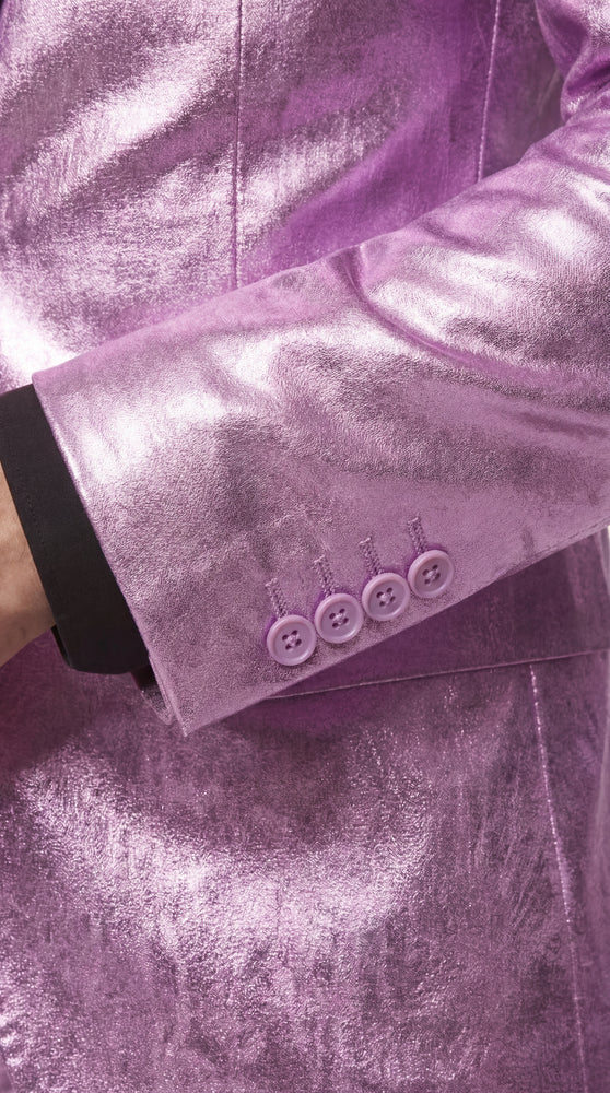 Shiny Metallic Party Lavender Suit