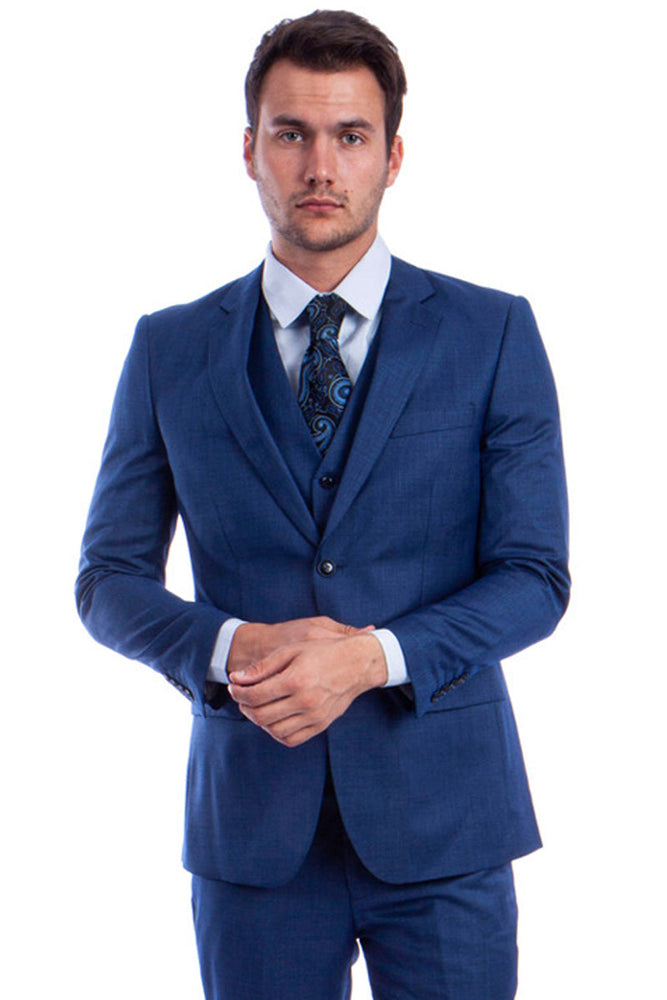 Bold Orange Rust Gangster Suit by Tazzio Suits
