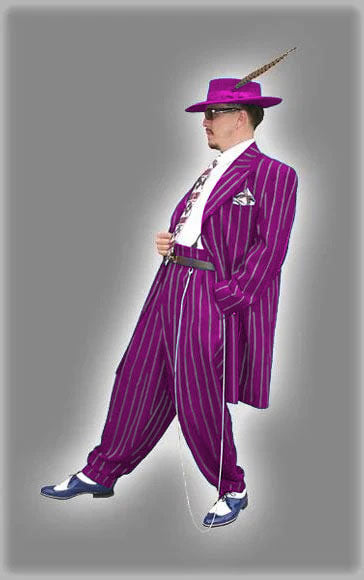 Dark Navy Blue Pinstripe Zoot Suit - Gangster Suit - 1920 Suit