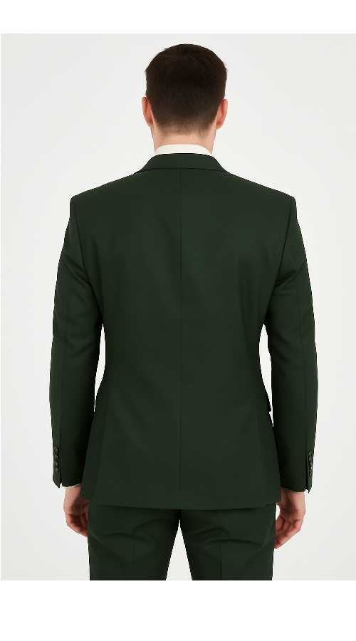 Rossi Man ELI RM117 – Classic 3-Piece Men’s Suit in Hunter Green