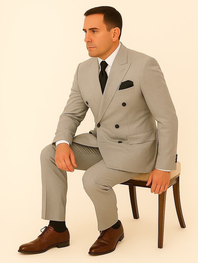 Rossi Man ARTHUR RM2305 Double-Breasted Suit – Elegant Formalwear for Men