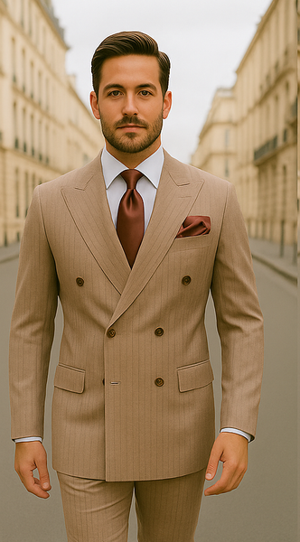 ROSSI MAN Arthur RM2320: Stylish Double Breasted Suit for Men
