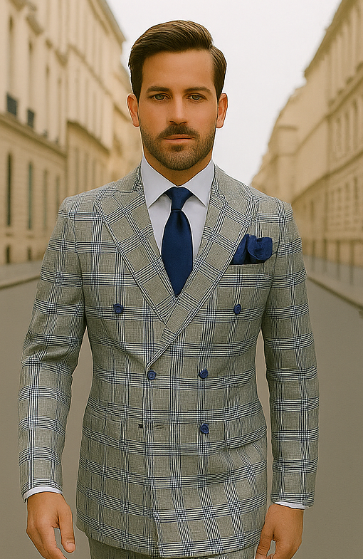 ROSSI MAN Double Breasted Suit Arthur RM2322 – Classic Men’s Fashion