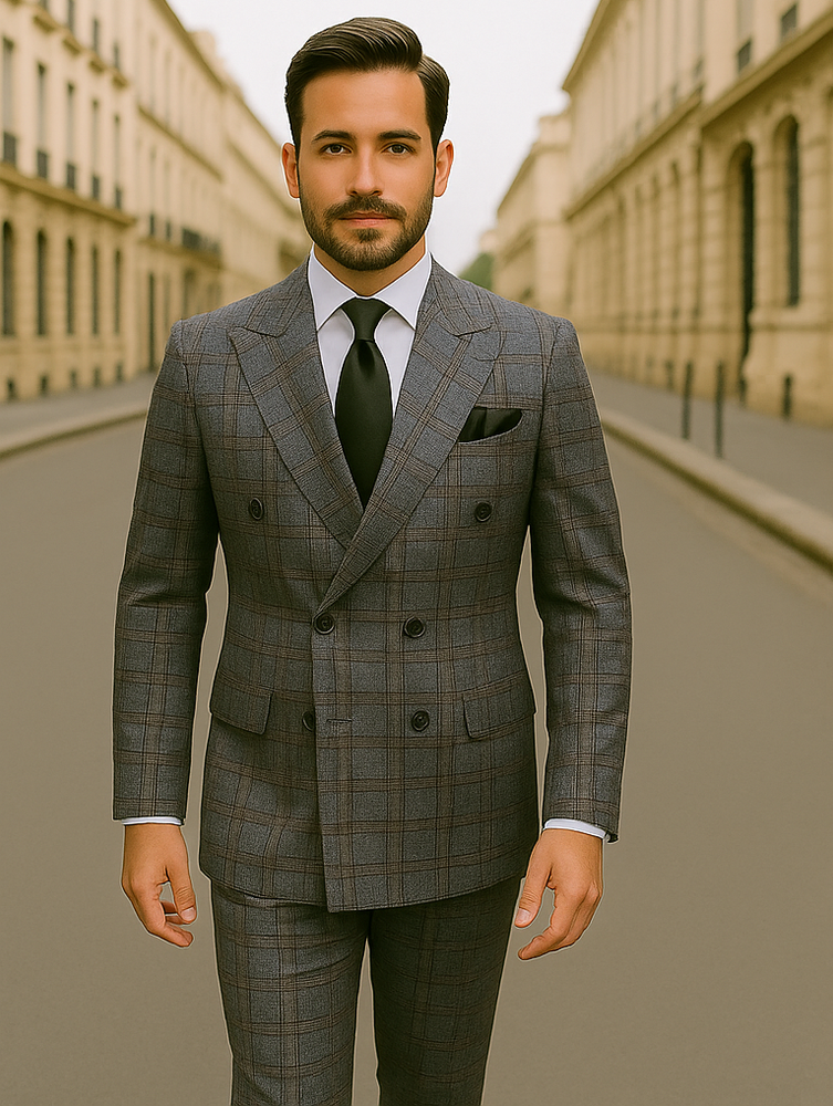 ROSSI MAN Double Breasted Suit Arthur RM2323 – Classic Men’s Style