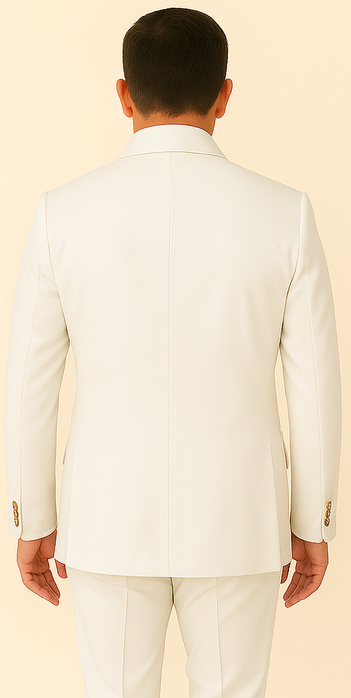 Rossi Man DUKE RM1762 Slim Fit 3-Piece White Suit – Modern Formalwear for Men