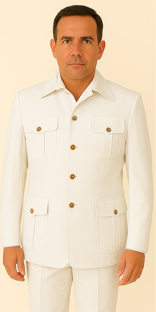 Rossi Man DUKE RM1762 Slim Fit 3-Piece White Suit – Modern Formalwear for Men