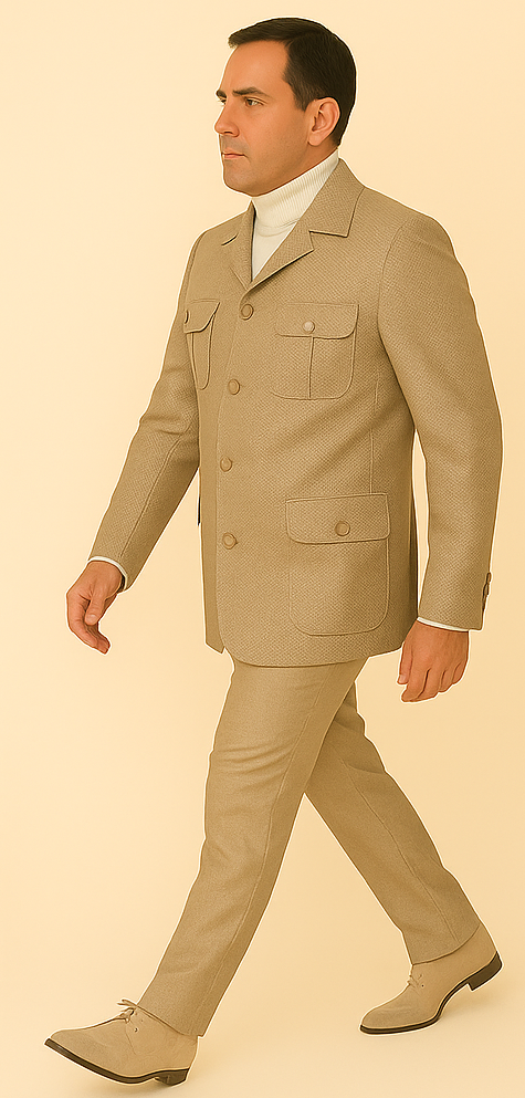 Rossi Man DUKE RM1766 Slim Fit 3-Piece Suit for Men – Modern Cream Off-White Formalwear