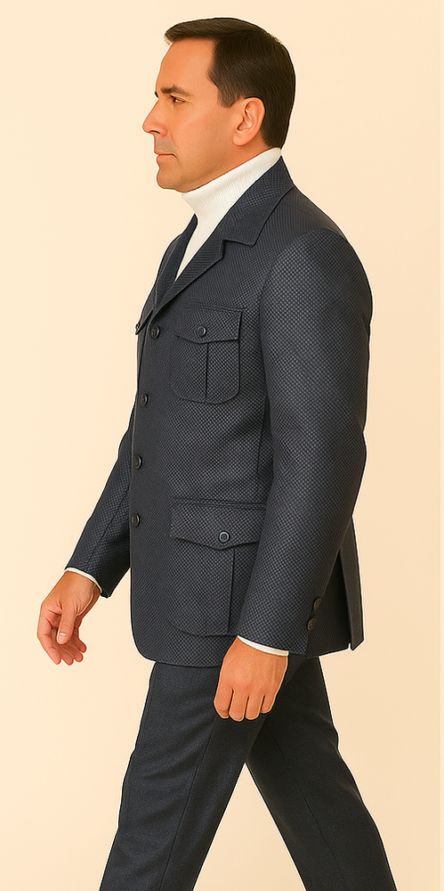 Rossi Man DUKE RM1767 – Slim Fit Steel Grey 3-Piece Suit for Men | Elegant Formalwear