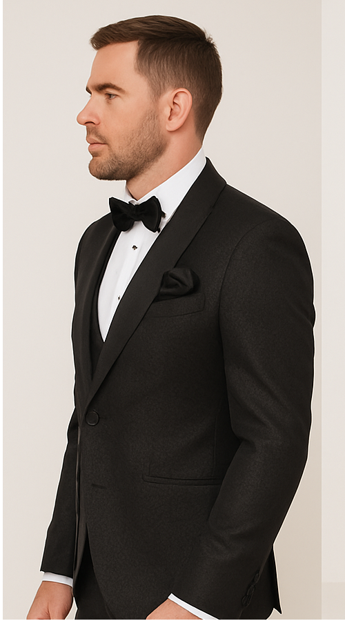 Modern Men’s Black Suit – Rossi Man Ford Slim Fit Design | RM1912