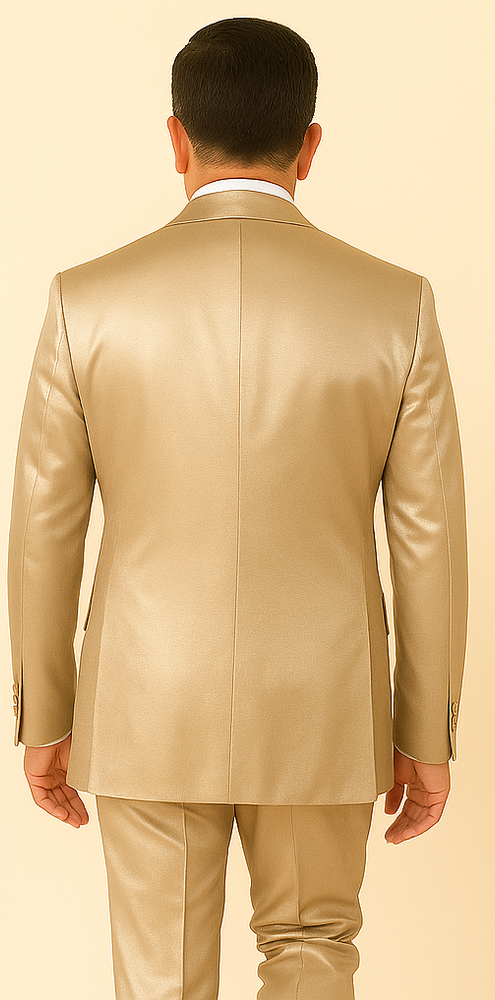 Rossi Man LEO RM1609 – Cream 3-Piece Slim Fit Suit for Men | Sophisticated Formalwear for Special Occasions