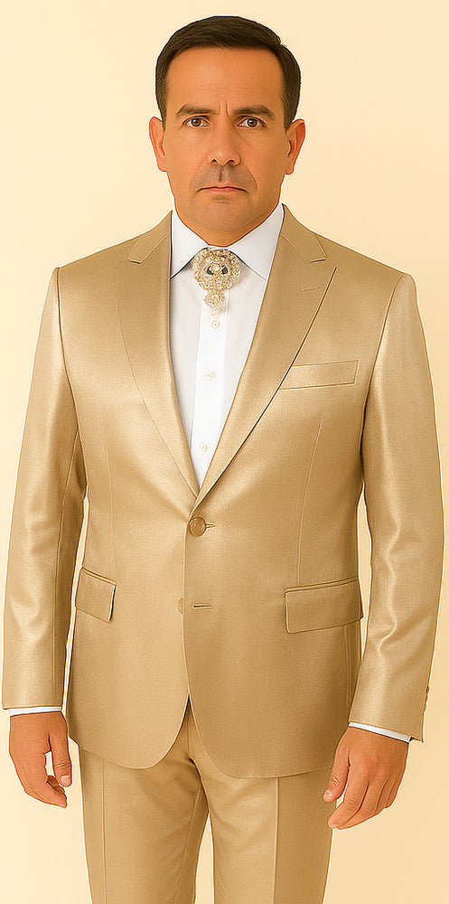 Rossi Man LEO RM1609 – Cream 3-Piece Slim Fit Suit for Men | Sophisticated Formalwear for Special Occasions
