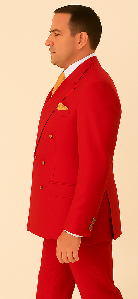 Rossi Man MILANO RM1191 – Slim Fit Red 3-Piece Suit for Men | Stylish Modern Formalwear