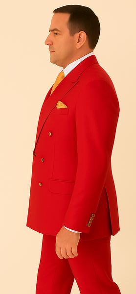 Rossi Man MILANO RM1191 – Slim Fit Red 3-Piece Suit for Men | Stylish Modern Formalwear
