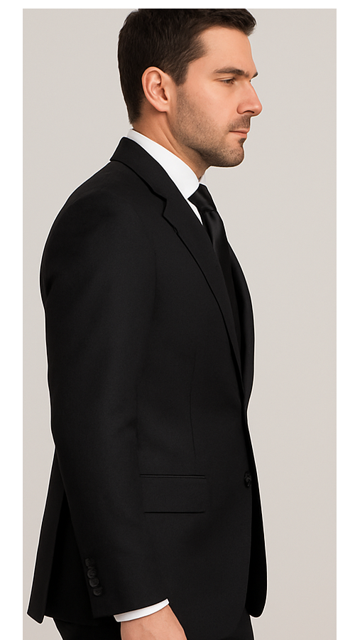 Rossi Man RM2301 – Sam Collection Men’s Slim Fit Formal Suit in Black