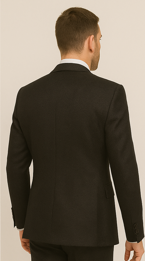 Men’s Formal 3-Piece Suit – Rossi Man Bond Slim Fit in Black | RM1751