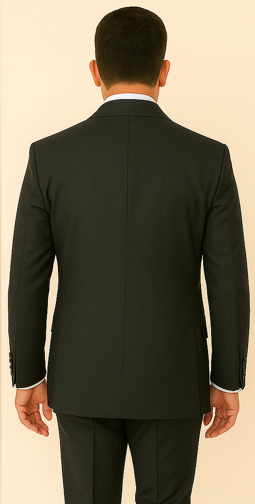 Rossi Man BOND RM1779 Slim Fit 3-Piece Black Suit – Tailored Formalwear for Men