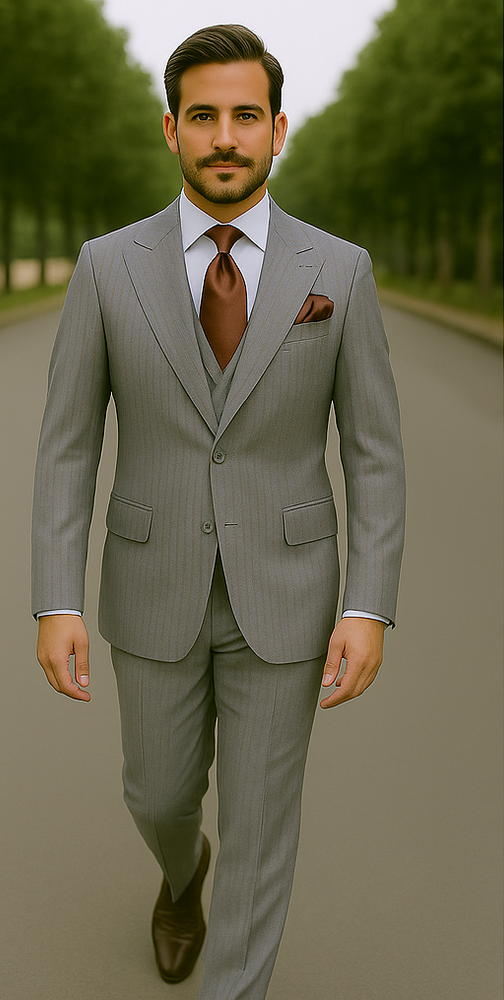 ROSSI MAN Bond RM1781: Slim Fit 3 Piece Suit for Modern Men