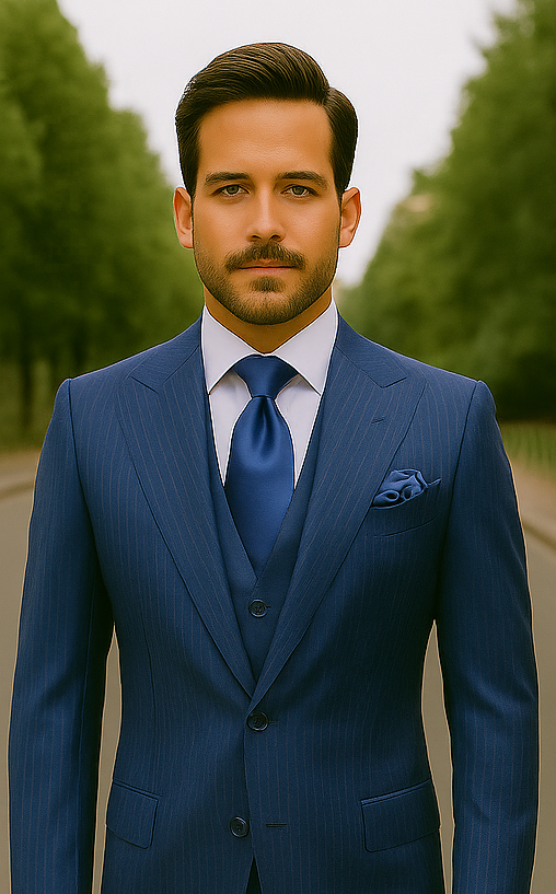 ROSSI MAN Bond RM1782: Slim Fit 3 Piece Suit for Modern Men