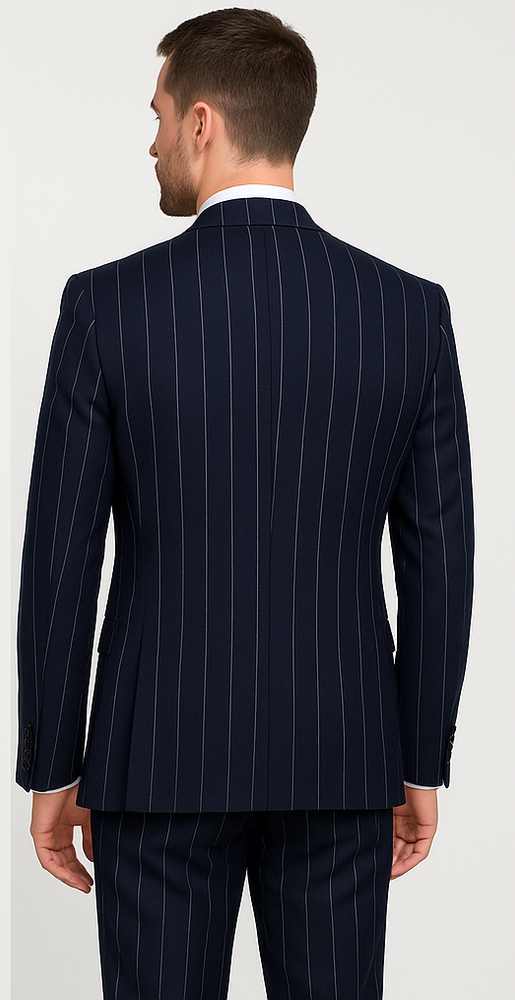Rossi Man MAX RM1725 Slim Fit 3-Piece Suit – Modern & Stylish Navy Suit for Men