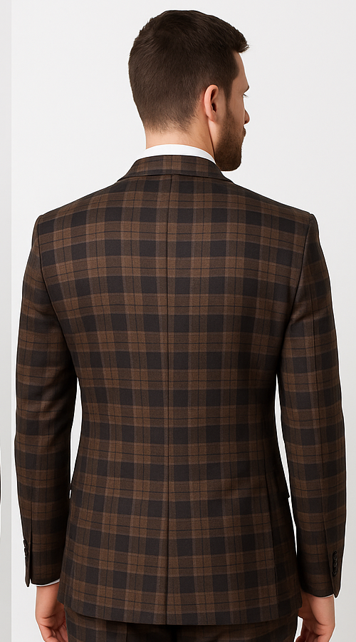 Brown Slim Fit 3-Piece Suit – Rossi Man Max Men’s Formalwear | RM1735
